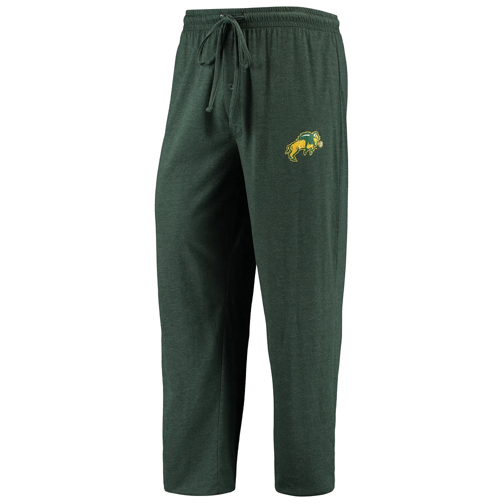 Men's Concepts Sport Green/Heathered Charcoal NDSU Bison Meter Long Sleeve T-Shirt & Pants Sleep Set