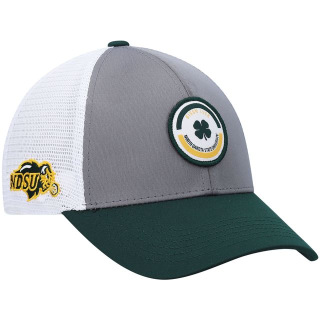 Casquette snapback NDSU Bison Motto Trucker vert/gris pour homme