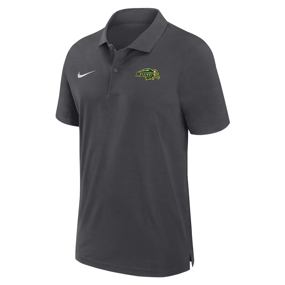 Polo Nike Anthracite NDSU Bison 2024 Sideline Coaches Performance pour homme