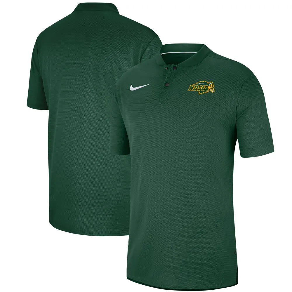 Men's Nike Green NDSU Bison 2018 Elite Coaches Sideline Blade Collar Polo