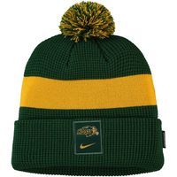 Men's Nike Green NDSU Bison Logo Sideline Cuffed Knit Hat with Pom