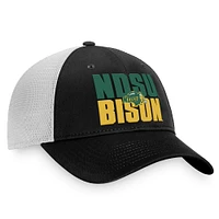 Men's Top of the World Black/White NDSU Bison Stockpile Trucker Snapback Hat