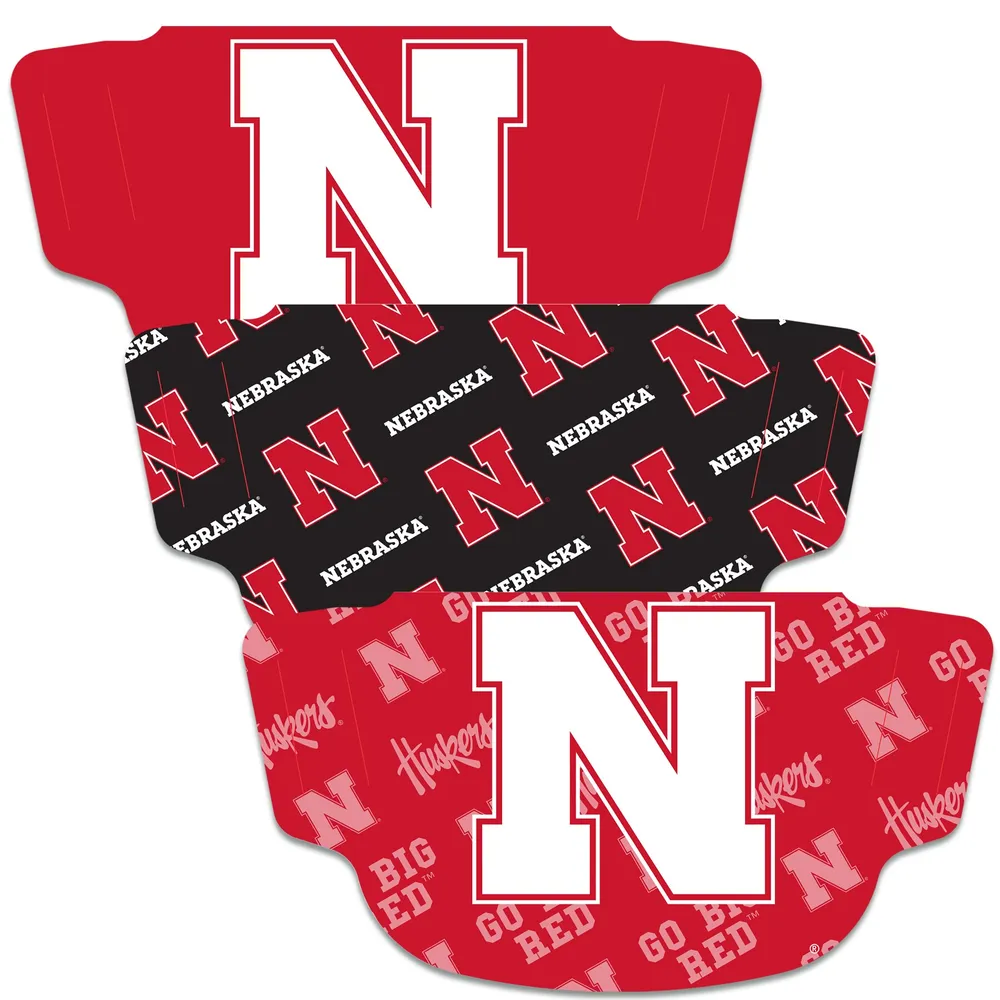 Adult WinCraft Nebraska Huskers Face Covering 3-Pack - MADE IN USA