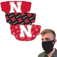 Adult WinCraft Nebraska Huskers Face Covering 3-Pack - MADE IN USA