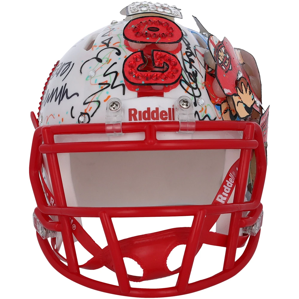 Eric Crouch Nebraska Huskers Autographed Riddell Speed Mini Helmet with "2001 Heisman" Inscription - Art by Charles Fazzino - XP14013019