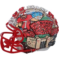 Eric Crouch Nebraska Huskers Autographed Riddell Speed Mini Helmet with "2001 Heisman" Inscription - Art by Charles Fazzino - XP14013019