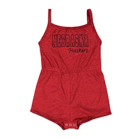 Girls Infant Colosseum Scarlet Nebraska Huskers Elemental Tank Romper
