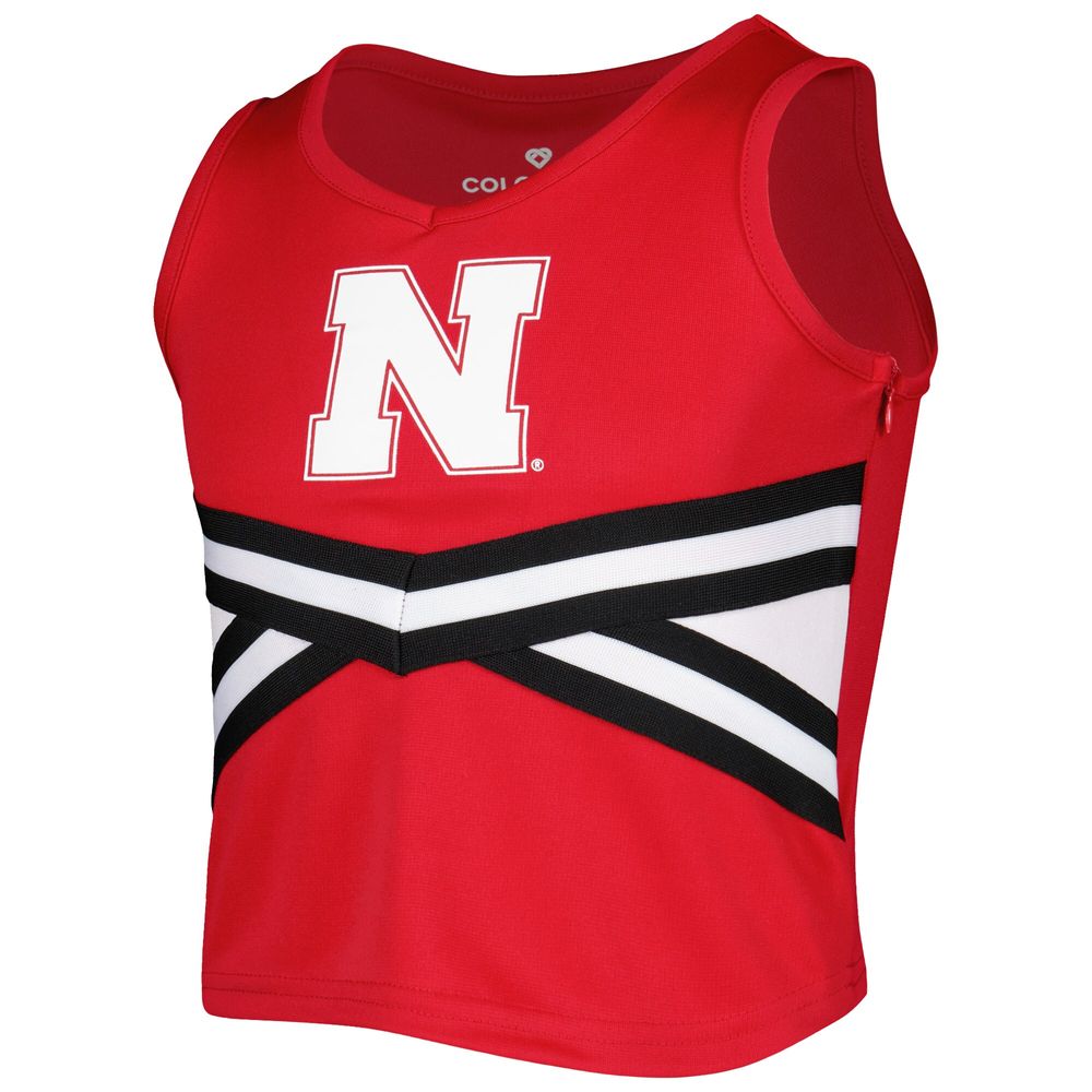 Girls Youth Colosseum Scarlet Nebraska Huskers Carousel Cheerleader Set