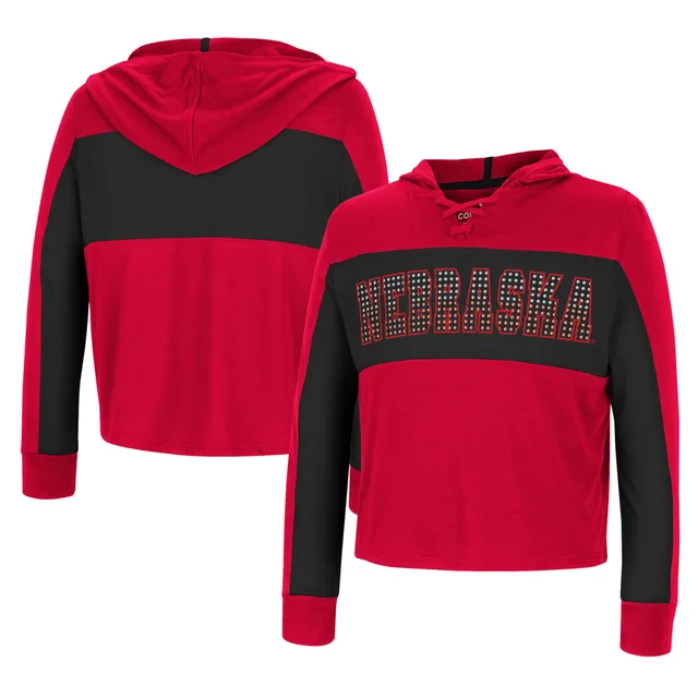 Women's Colosseum Scarlet Nebraska Huskers Tunic Pullover Hoodie