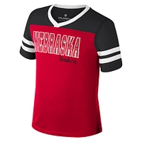 Girls Youth Colosseum Scarlet Nebraska Huskers Space Opera T-Shirt