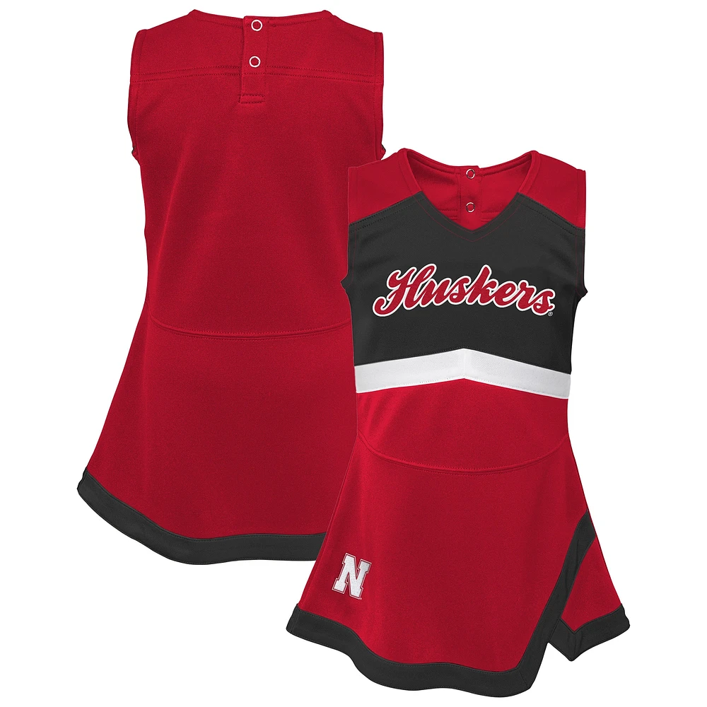 Girls Youth Scarlet Nebraska Huskers Cheer Captain Jumper Dress