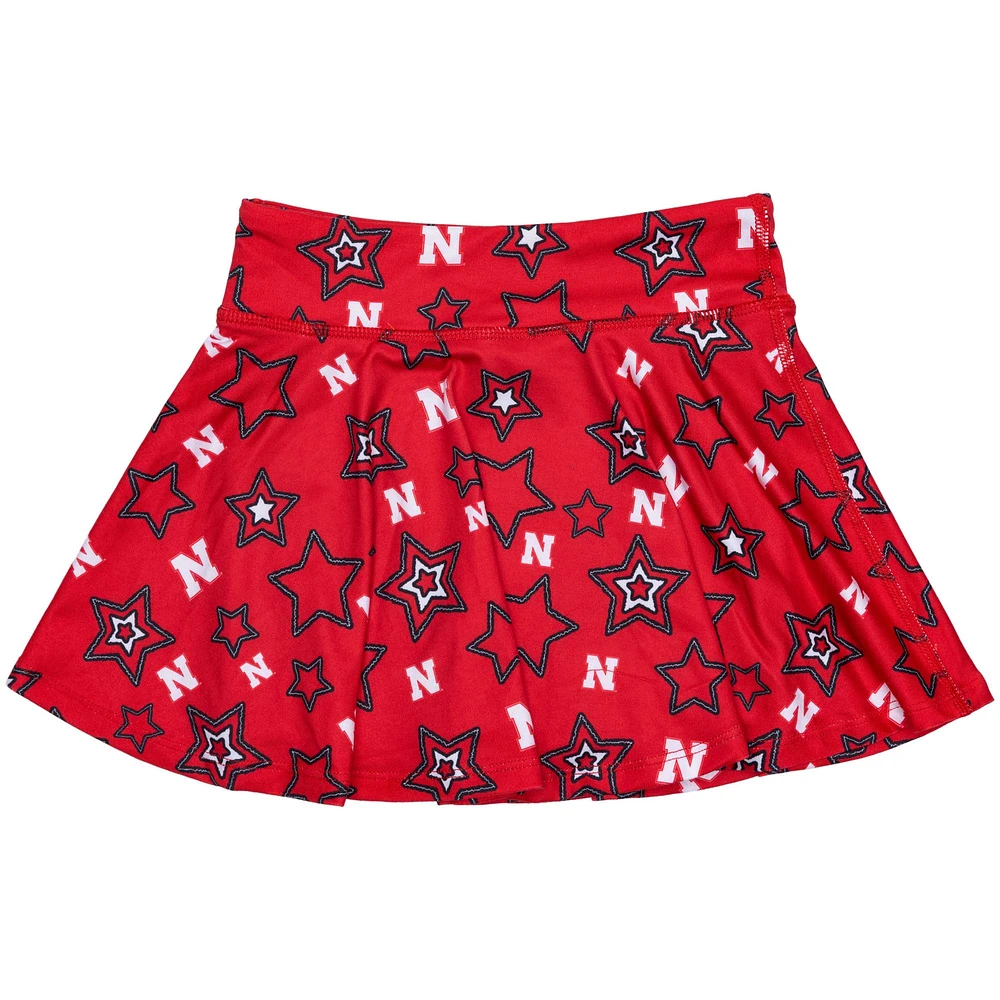 Jupe-short fluide ZooZatz Scarlet Nebraska Huskers Star pour filles