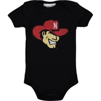 Body noir à gros logo Huskers du Nebraska pour bébé