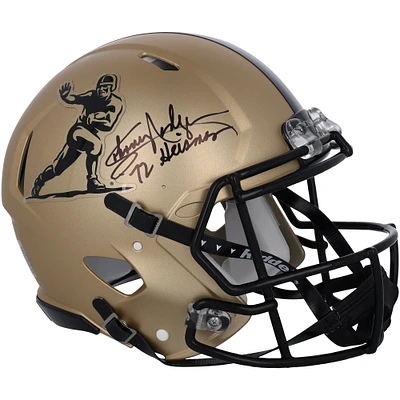 Johnny Rodgers Nebraska Huskers Autographed 2023 Gold Riddell Heisman Authentic Helmet with "72 Heisman" Inscription