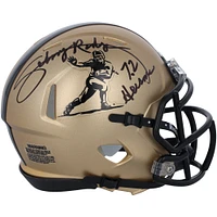 Johnny Rodgers Nebraska Huskers Autographed 2023 Gold Riddell Heisman Mini Helmet with "72 Heisman" Inscription
