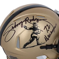 Johnny Rodgers Nebraska Huskers Autographed 2023 Gold Riddell Heisman Mini Helmet with "72 Heisman" Inscription