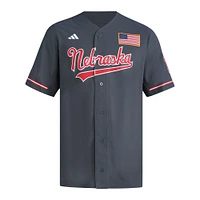 Men's adidas  Gray Nebraska Huskers Replica Baseball Jersey