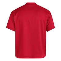 Men's adidas  Red Nebraska Huskers Dugout Coaches Adizero Notch Neck Pullover Top