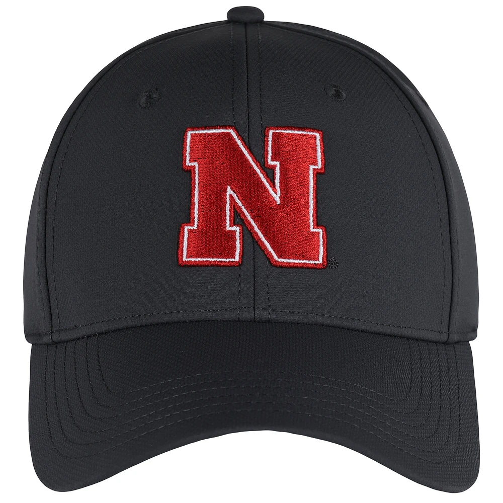 Men's Ahead  Graphite Nebraska Huskers Stratus AeroSphere Adjustable Hat