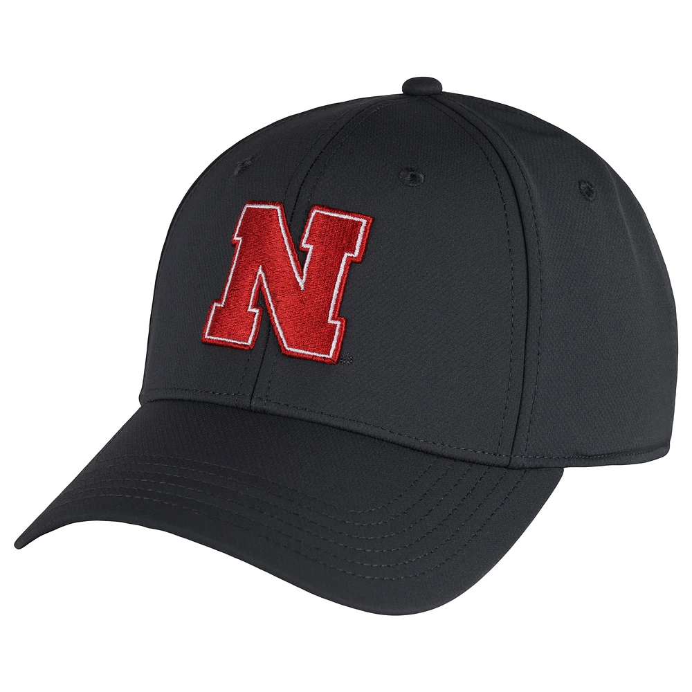 Men's Ahead  Graphite Nebraska Huskers Stratus AeroSphere Adjustable Hat