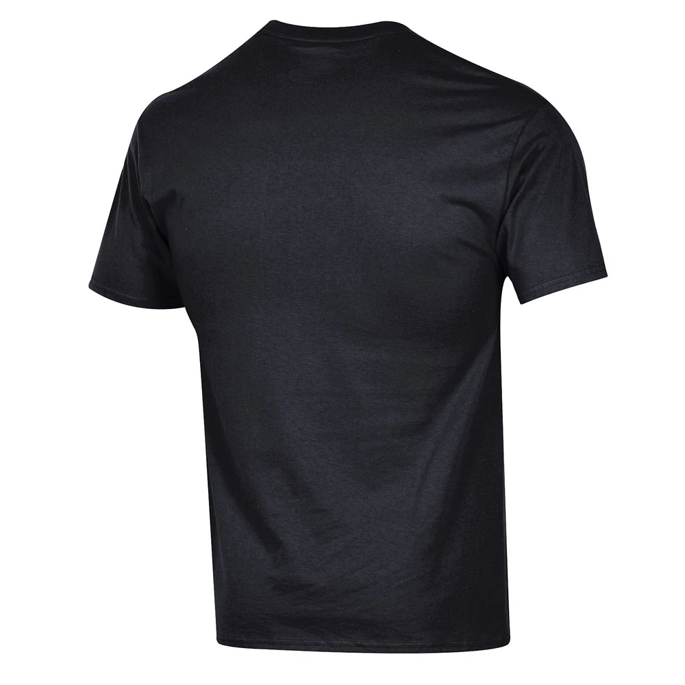 Men's Champion  Black Nebraska Huskers Arched Logo T-Shirt