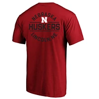 T-shirt rouge Fanatics pour hommes Nebraska Huskers Big & Tall Fast Break 2 Hit