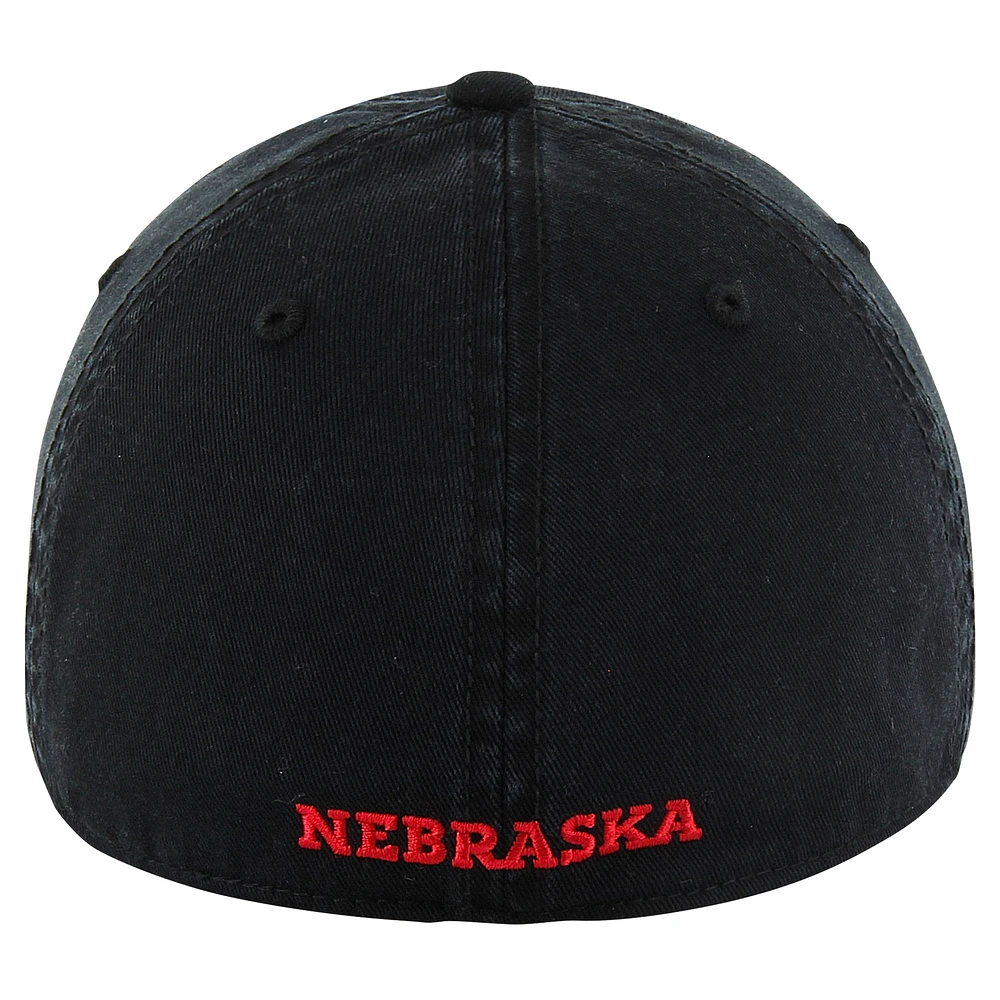 Men's '47 Black Nebraska Huskers Classic Franchise Legacy Fitted Hat