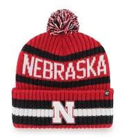 '47 Scarlet Nebraska Huskers Bering Bonnet en tricot à revers avec pompon