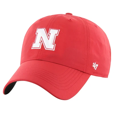 Men's '47 Scarlet Nebraska Huskers Clean Up brrr° Adjustable Hat