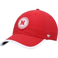 Casquette réglable '47 Scarlet Nebraska Huskers Microburst Clean Up pour homme