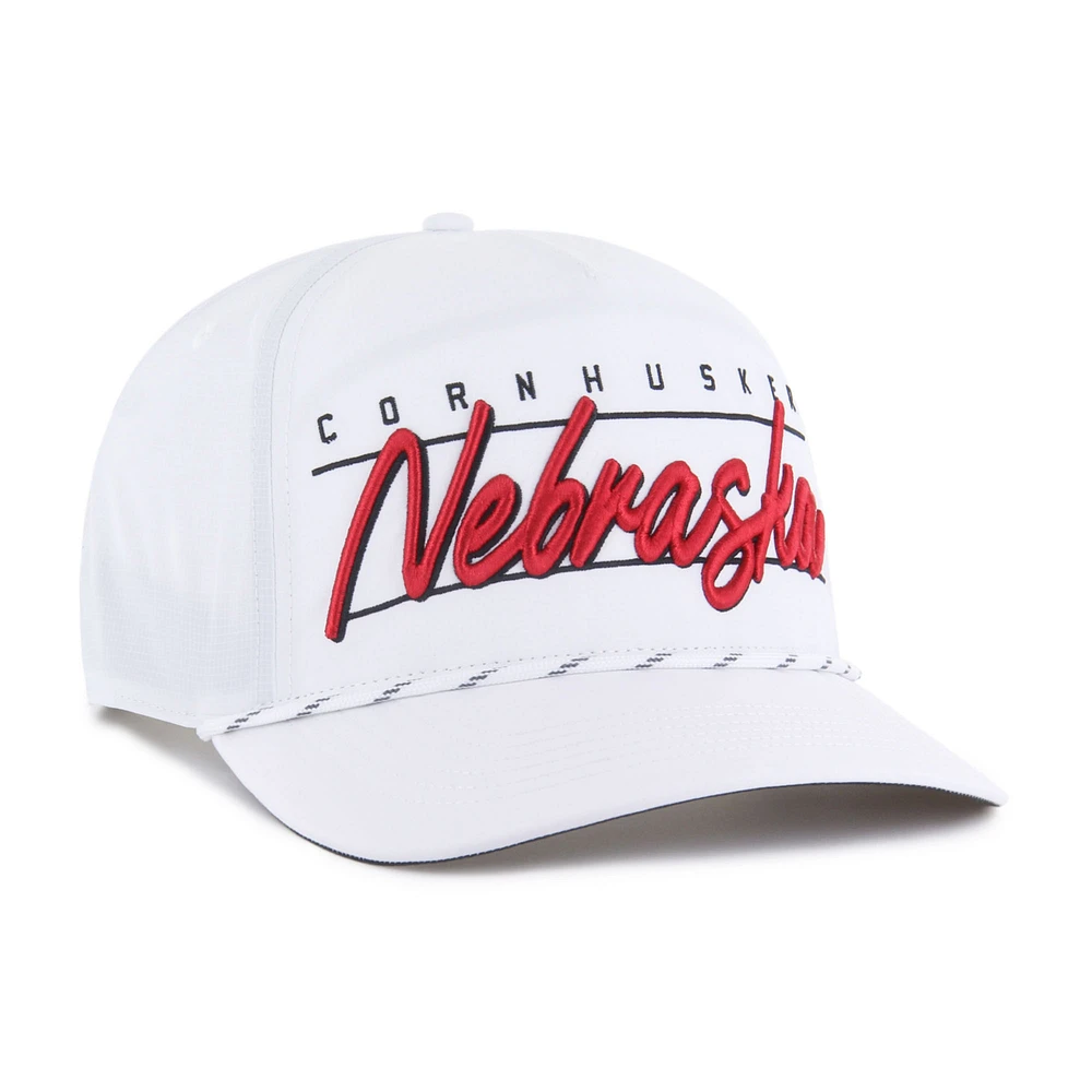 Men's '47 White Nebraska Huskers Condor Hitch brrr° Adjustable Hat