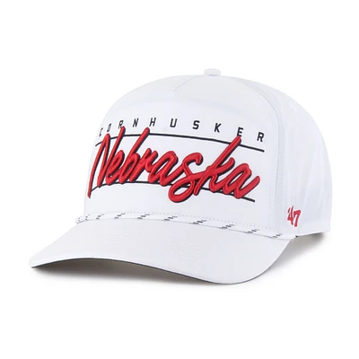 Men's '47 White Nebraska Huskers Condor Hitch brrr° Adjustable Hat