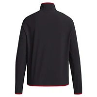 Veste à demi-zip adidas Nebraska Huskers Coaches Sideline pour hommes, noire