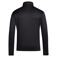 Haut adidas Nebraska Huskers 2024 Coaches Sideline à fermeture éclair quart de tour pour homme noir