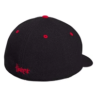 Casquette de baseball ajustée pour hommes Nebraska Huskers On-Field adidas noire