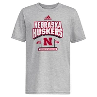 Men's adidas Gray Nebraska Huskers Stake Our Claim T-Shirt