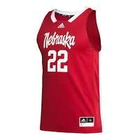 Maillot adidas #22 Scarlet Nebraska Huskers Swingman pour homme