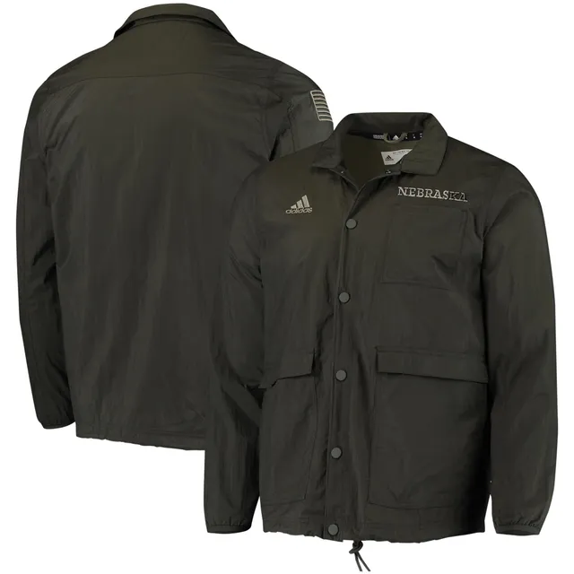 Lids Nebraska Huskers adidas Baseball Coaches Full-Snap Jacket