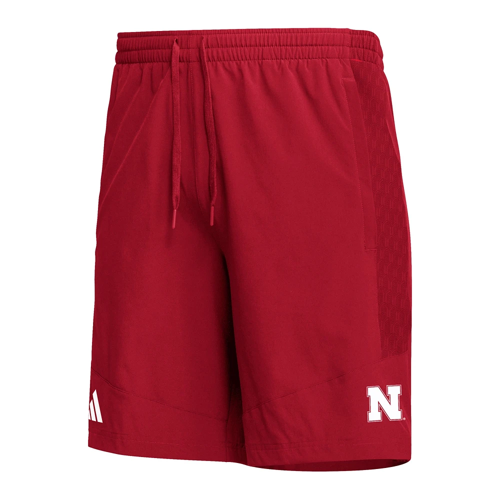 Men's adidas Scarlet Nebraska Huskers AEROREADY Shorts