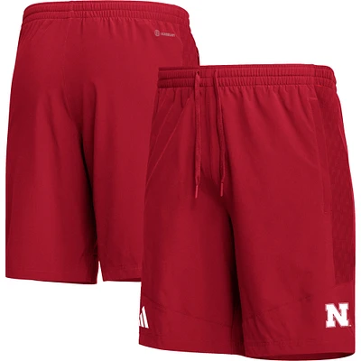 Short adidas Scarlet Nebraska Huskers AEROREADY pour homme