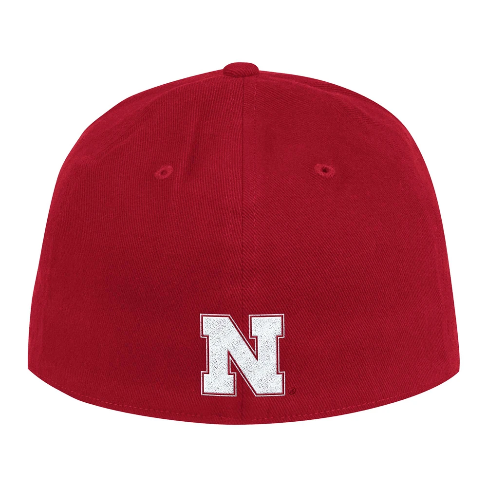 Casquette adidas Scarlet Nebraska Huskers Chant Flex pour hommes