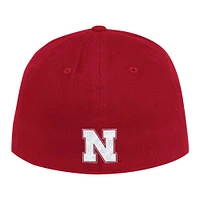 Casquette adidas Scarlet Nebraska Huskers Chant Flex pour hommes