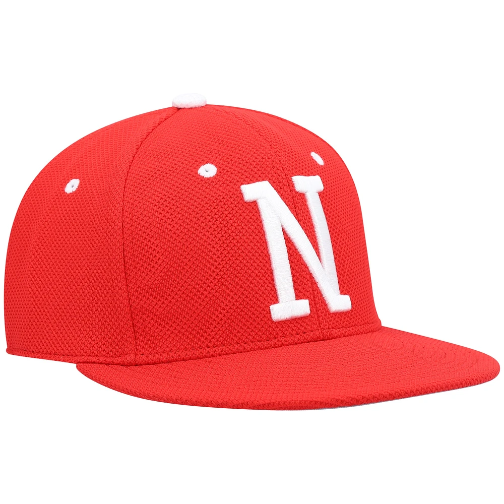 Men's adidas Scarlet Nebraska Huskers On-Field Baseball Fitted Hat