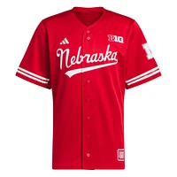 Men's adidas Scarlet Nebraska Huskers Reverse Retro Replica Baseball Jersey