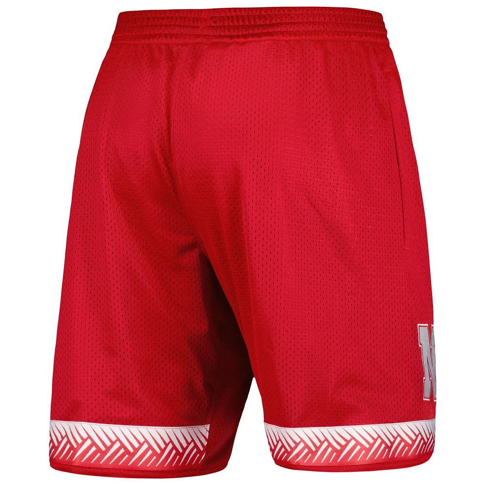 Short de basket-ball adidas Scarlet Nebraska Huskers Swingman Replica pour homme