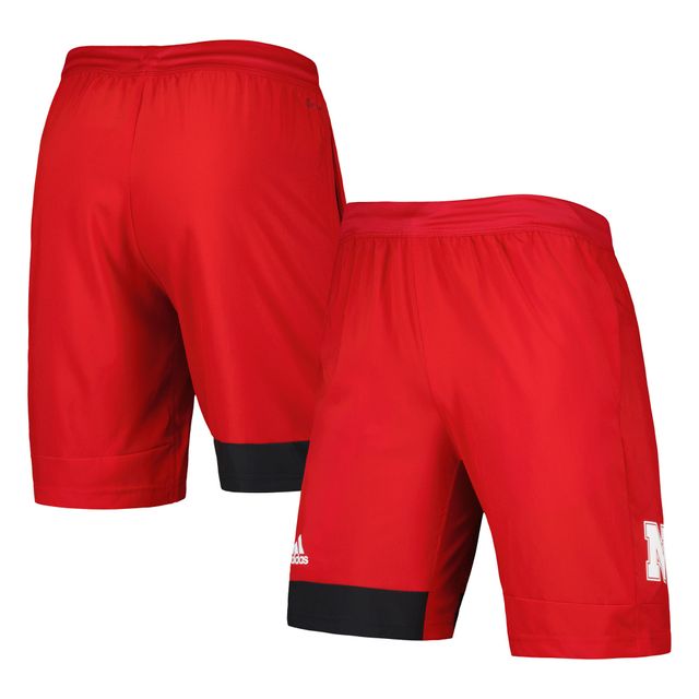 Short d'entraînement adidas Scarlet Nebraska Huskers pour hommes