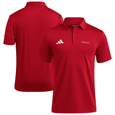 Men's adidas Scarlet Nebraska Huskers Ultimate 365 Polo