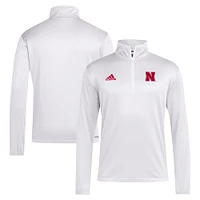 Men's adidas Nebraska Huskers 2024 Coaches Sideline Quarter-Zip Top