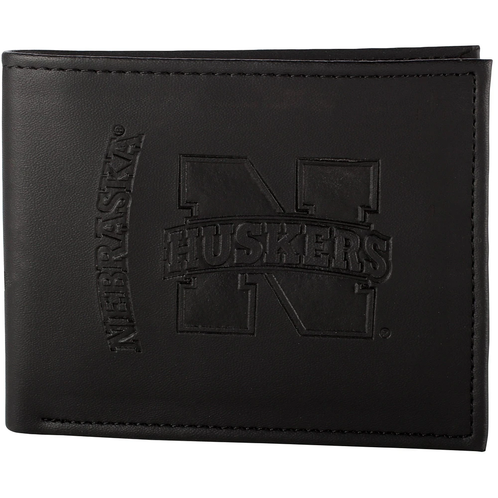 Portefeuille hybride à deux volets Nebraska Huskers noir pour homme