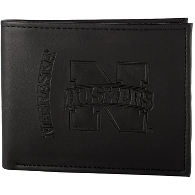 Men's Black Nebraska Huskers Hybrid Bi-Fold Wallet